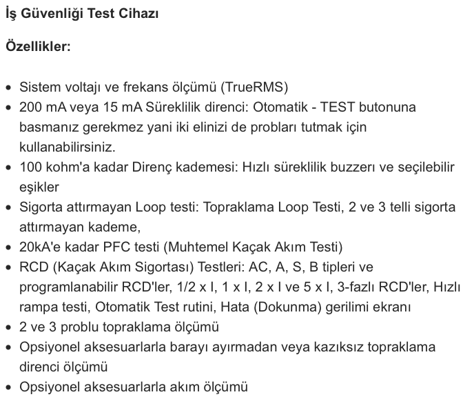 Megger MFT1835 Çok Fonksiyonlu Test Cihazı 14 Fonksiyon